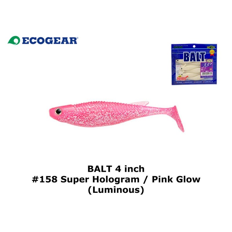 Ecogear Balt 4 inch #158 Super Hologram / Pink Glow (Luminous)