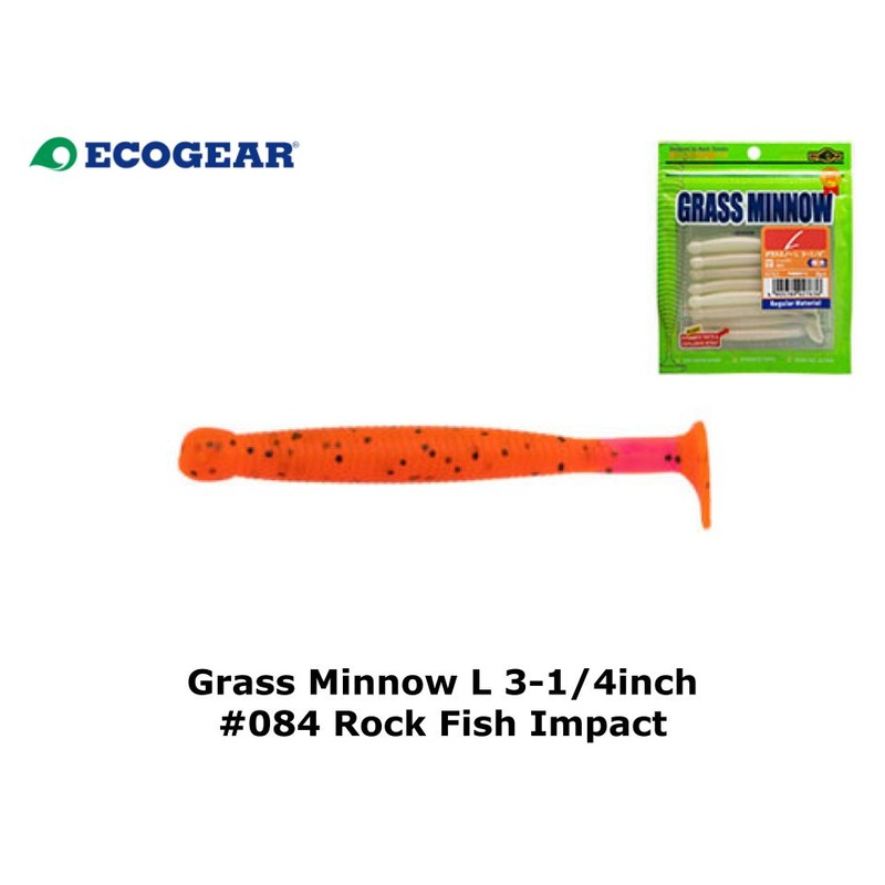 Ecogear Grass Minnow L 3-1/4inch #084 Rock Fish Impact