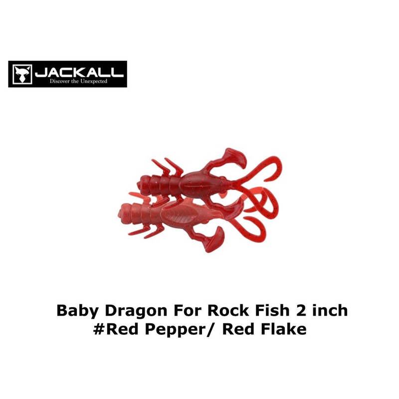 Jackall Baby Dragon For Rock Fish 2 inch #Red Pepper/ Red Flake