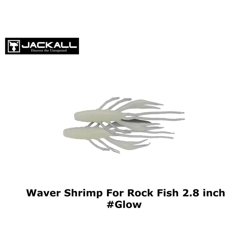 Jackall Waver Shrimp For Rock Fish 2.8 inch #Glow