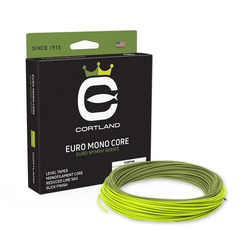 Cortland Euro Nymph Mono Core Fly Line - Gecko Green/Chartreuse