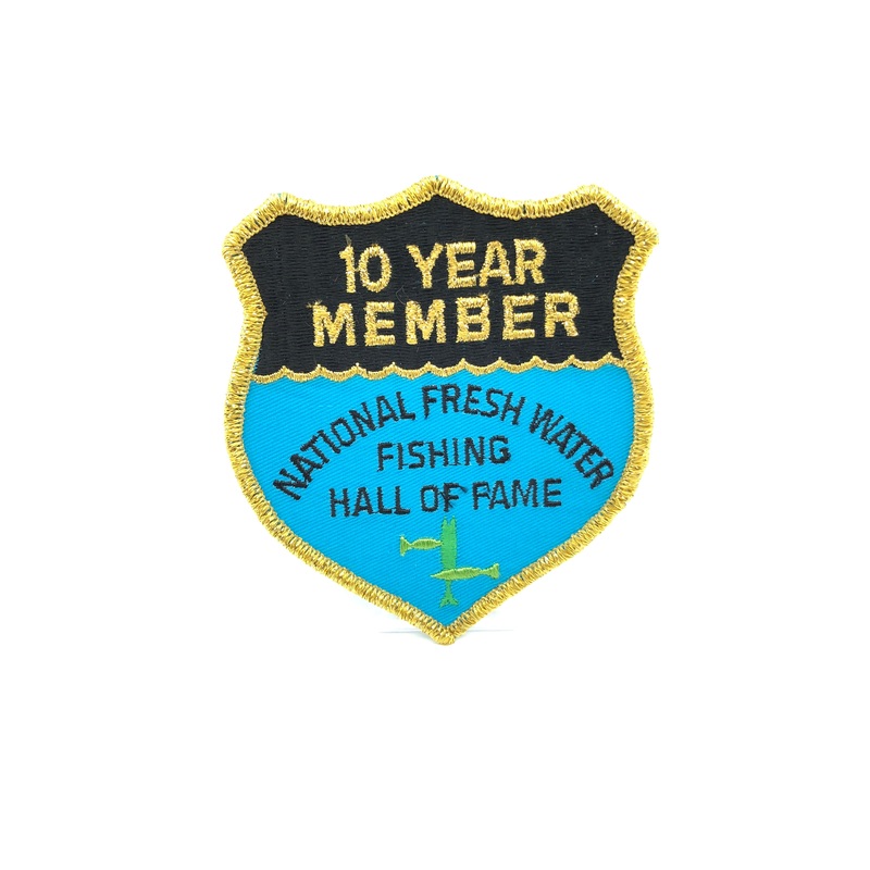 10 Year Member National Fresh Water Fishing Hall of Fame Patch